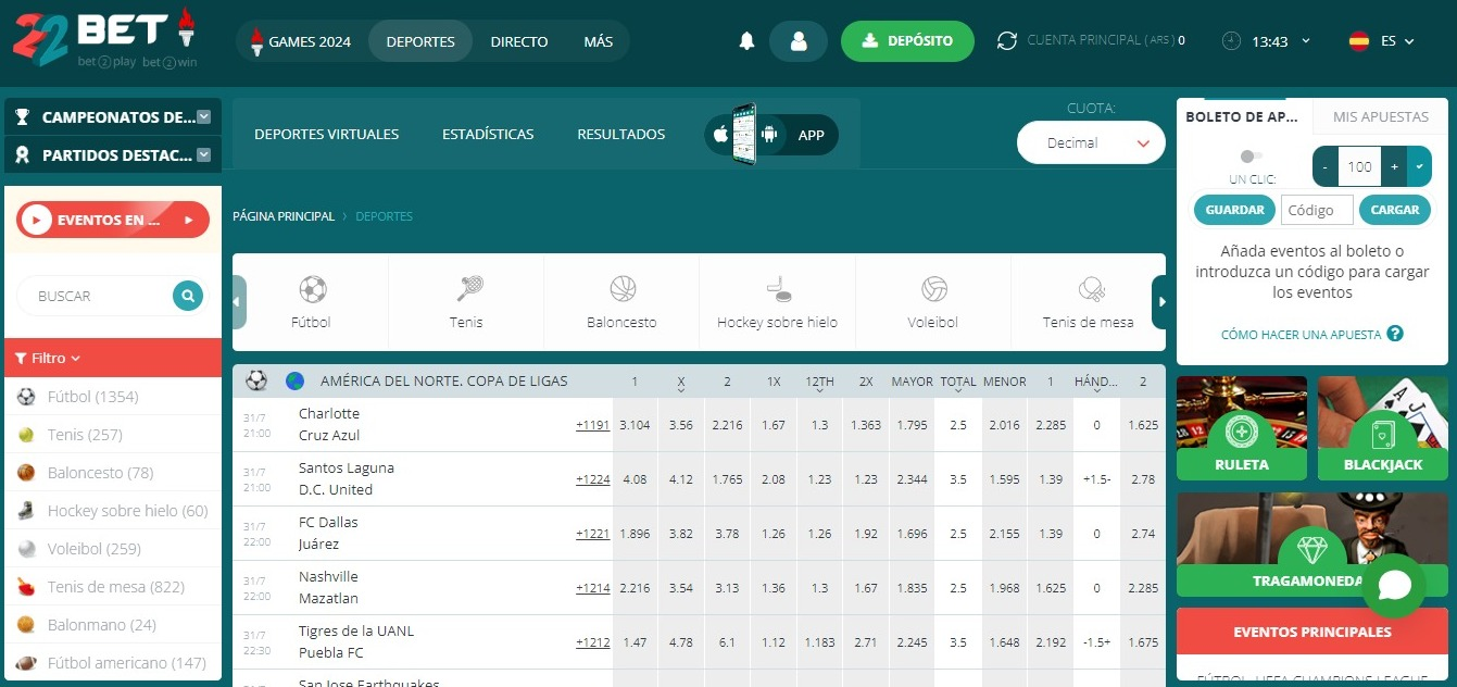 apuestas an&oacute;nimas 22bet